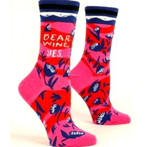 Blue Q Dear Wine, Yes Socks